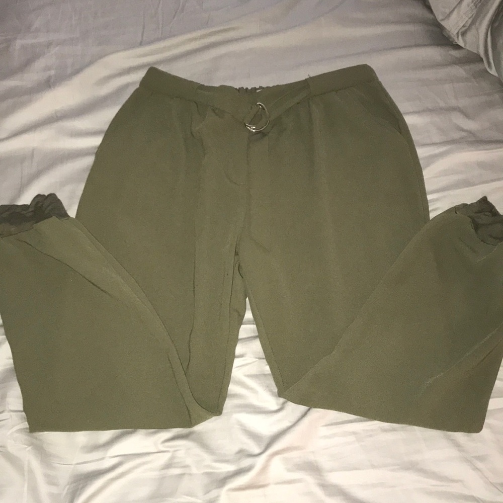 Olive Green Ankle Length Pants FINAL PRICE